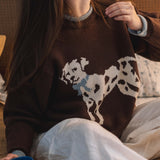 Chocolate Dalmatian Knit